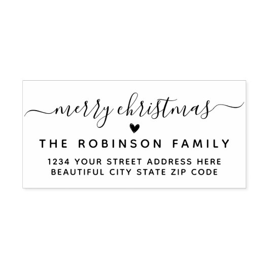 メリークリスマススクリプトホリデー差出人住所 ラバースタンプ (インプリント)