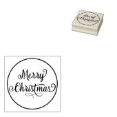 メリークリスマススクリプトラウンド差出人住所 ラバースタンプ (押印)