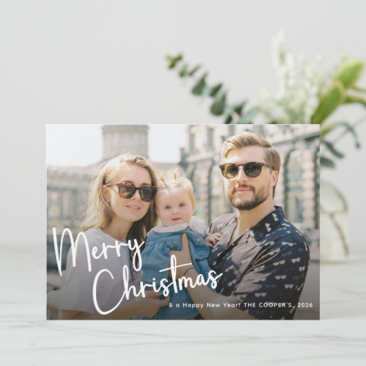 メリークリスマススクリプトレタリング2写真 シーズンカード (スタンド正面)