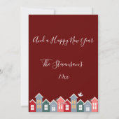 メリークリスマススクリプトレッドフローラパーソナライズ シーズンカード (裏面)