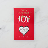 メリークリスマススクリプトレッドホリデーカード シーズンカード (内部)