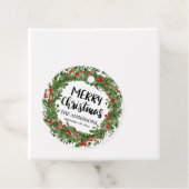 メリークリスマススクリプトレッドホリー葉リース フェイバータグ (インサイチュ)