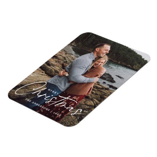 メリークリスマススクリプト休日の写真 マグネット (左側)