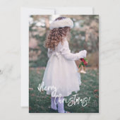 メリークリスマススクリプト写真クリスマス シーズンカード (正面)