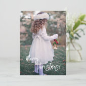 メリークリスマススクリプト写真クリスマス シーズンカード (スタンド正面)