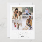 メリークリスマススクリプト写真コラージュのホリデーカード シーズンカード (裏面)