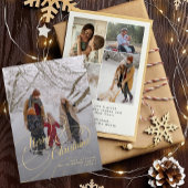 メリークリスマススクリプト写真コラージュのホリデーカード シーズンカード