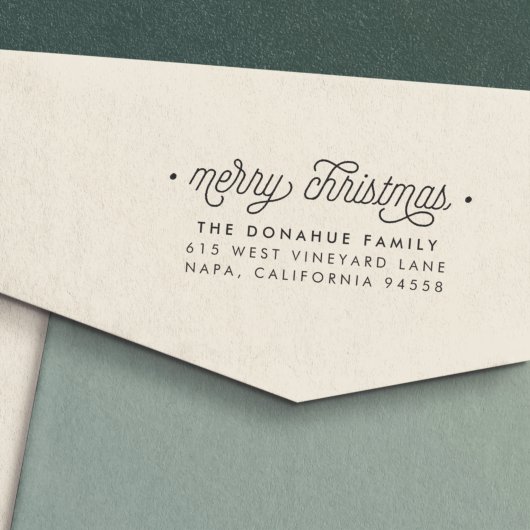 メリークリスマススクリプト差出人住所 セルフインキングスタンプ