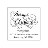 メリークリスマススクリプト差出人住所 ラバースタンプ (インプリント)
