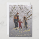 メリークリスマススクリプト数々の写真の家族の挨拶 シーズンカード (正面)