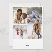 メリークリスマススクリプト数々の写真の家族の挨拶 シーズンカード (裏面)