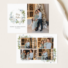 メリークリスマススクリプト水彩緑 シーズンカード