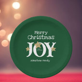 メリークリスマススクリプト素朴グリーンパーティー ペーパープレート