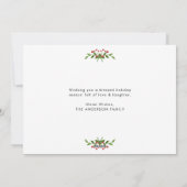 メリークリスマススクリプト離れの金ゴールド写真 シーズンカード (裏面)