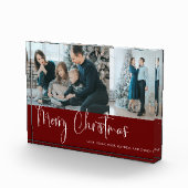 メリークリスマススクリプト2フォトコラージホリデーレッド フォトブロック (右)