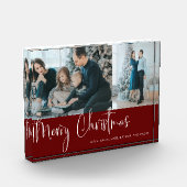 メリークリスマススクリプト2フォトコラージホリデーレッド フォトブロック (左)