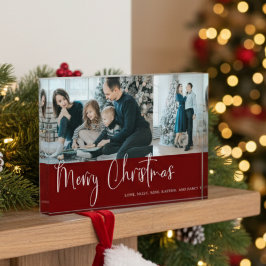 メリークリスマススクリプト2フォトコラージホリデーレッド フォトブロック