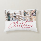 メリークリスマススクリプト4フォトコラージュカスタム アクセントクッション (正面)