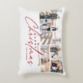 メリークリスマススクリプト4フォトコラージュカスタム アクセントクッション (正面(垂直))