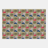 メリークリスマススクリプト6フォトチェッカーボード ラッピングペーパーシート (正面3)