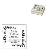 メリークリスマススクリプト&グリーンリー差出人住所 ラバースタンプ (押印)