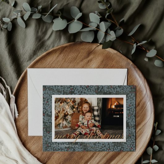 メリークリスマススクリプト&ベリーフォトカード シーズンカード