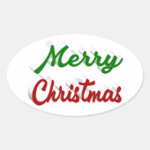 メリークリスマススクリプト 楕円形シール (正面)
