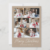 メリークリスマススクリプトTaupe 6フォトコラージュ シーズンカード (正面)