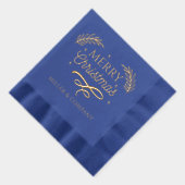 メリークリスマススクリプ企業のトパーソナライズされた名 箔ナプキン (右)