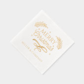 メリークリスマススクリプ企業のト 箔ナプキン (右)