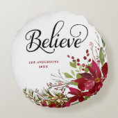 メリークリスマススク信じリプト ラウンドクッション (裏面)