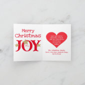 メリークリスマススク素朴リプト折り畳みホリデーカード シーズンカード (内部)