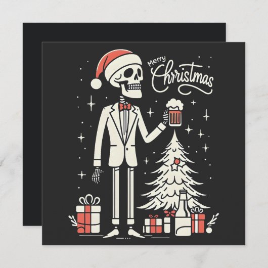 メリークリスマススケルトン シーズンカード (正面/裏面)