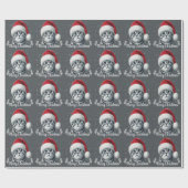 メリークリスマススコティッシュフォールド猫・クリスマスサンタ猫 ラッピングペーパー (フラット)