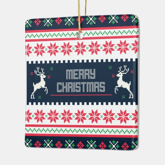 メリークリスマススススクエアオーナメント セラミックオーナメント (左)
