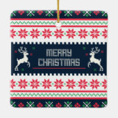 メリークリスマススススクエアオーナメント セラミックオーナメント (裏面)