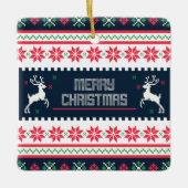 メリークリスマススススクエアオーナメント セラミックオーナメント (正面)