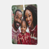 メリークリスマスススススクエアフォトオーナメント メタルオーナメント (正面左)