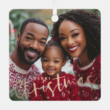 メリークリスマスススススクエアフォトオーナメント