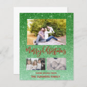 メリークリスマスススススパークルグリッター写真予算 (正面/裏面)