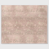 メリークリスマスススパークバラ金ゴールドグリッタースパーク ラッピングペーパー (フラット)