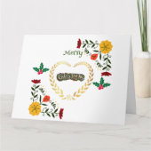 メリークリスマススタイリッシュホリデートレンディーカード カード (正面)