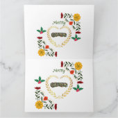 メリークリスマススタイリッシュホリデートレンディーカード カード (内部)