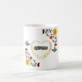 メリークリスマススタイリッシュホリデートレンディーカード コーヒーマグカップ (中央)