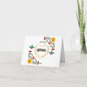 メリークリスマススタイリッシュホリデートレンディー カード (裏面)