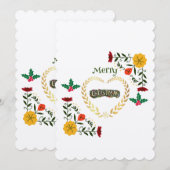 メリークリスマススタイリッシュホリデートレンディー シーズンカード (正面/裏面)