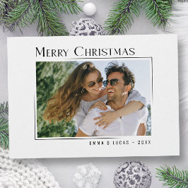 メリークリスマススタイリッシュミニマモダンリスト写真 シーズンカード