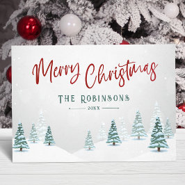 メリークリスマススタイリッシュ素朴カントリー冬樹 シーズンカード