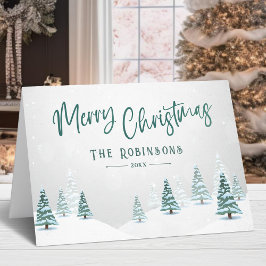 メリークリスマススタイリッシュ素朴カントリー冬樹 シーズンカード