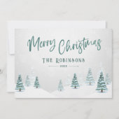 メリークリスマススタイリッシュ素朴カントリー冬樹 シーズンカード (正面)